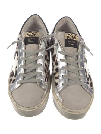 Golden Goose Ponyhair Animal Print Sneakers