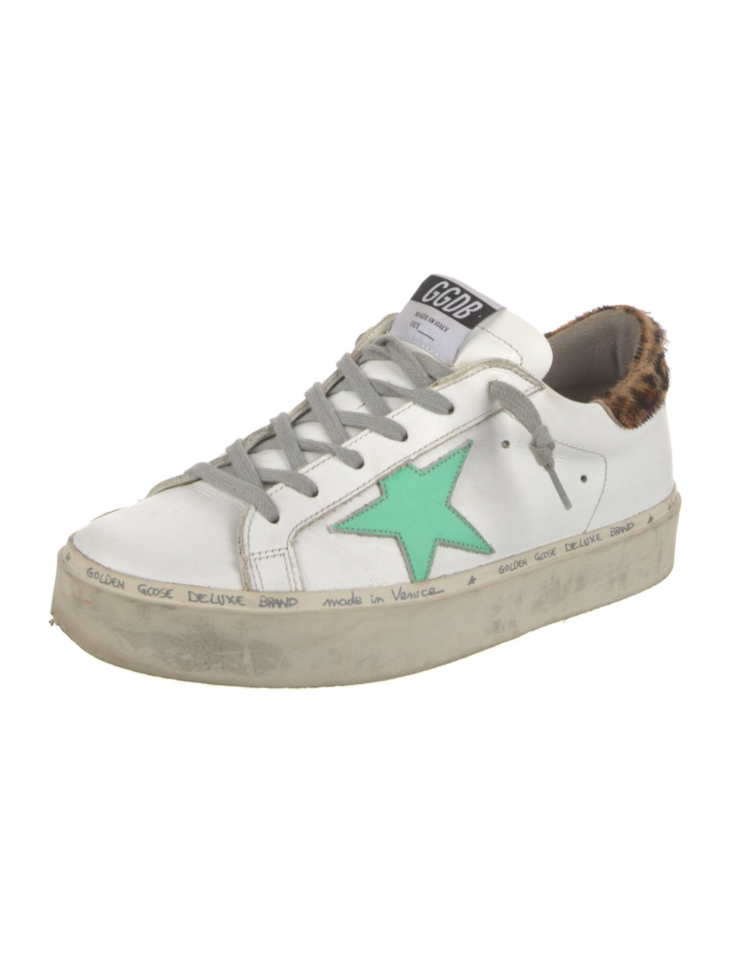 Golden Goose Leather Distressed Accents Sneakers
