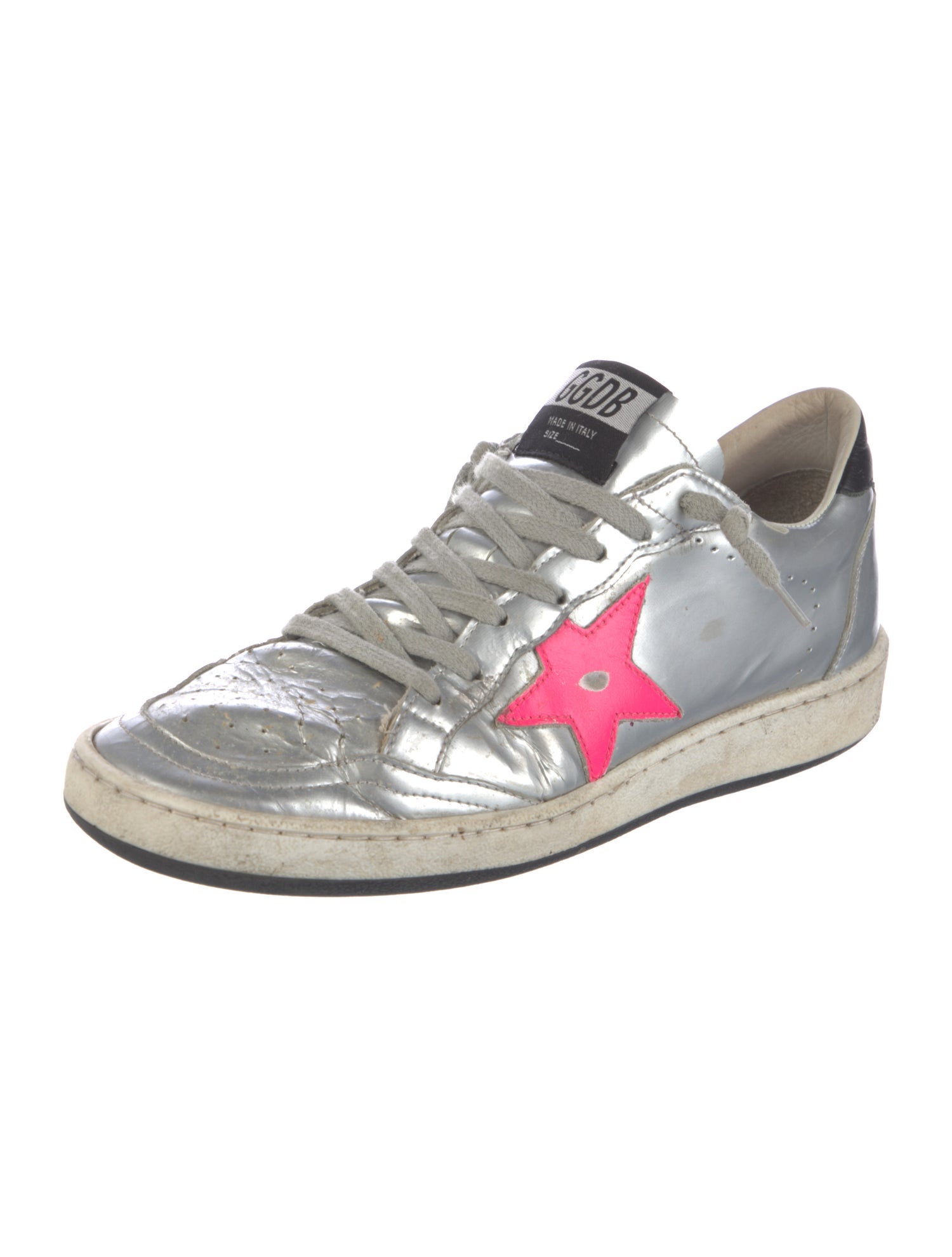 Golden Goose Leather Printed Sneakers