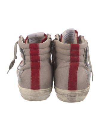Golden Goose Suede Colorblock Pattern Sneakers