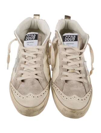 Golden Goose Leather Colorblock Pattern Sneakers