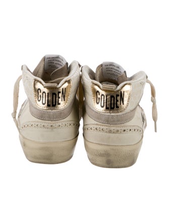 Golden Goose Leather Colorblock Pattern Sneakers