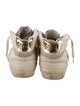 Golden Goose Leather Colorblock Pattern Sneakers
