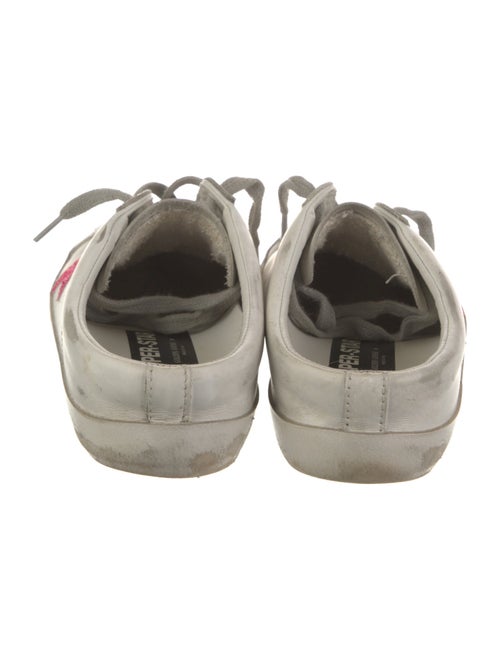 Golden Goose Leather Glitter Accents Sneakers