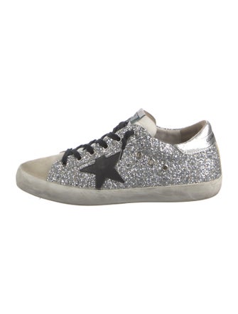 Golden Goose Glitter Printed Sneakers