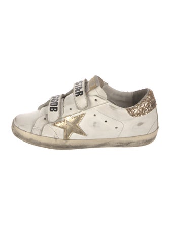 Golden Goose Leather Printed Sneakers