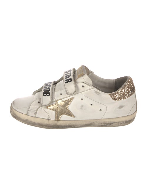 Golden Goose Leather Printed Sneakers