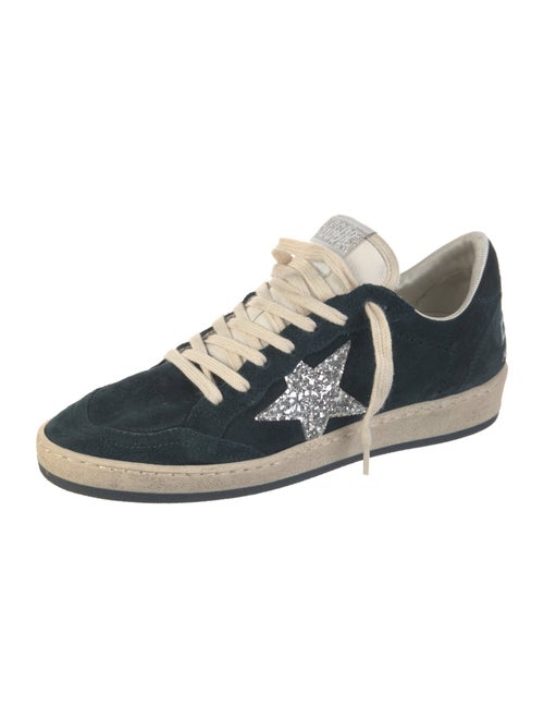 Golden Goose Suede Glitter Accents Sneakers