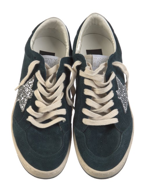 Golden Goose Suede Glitter Accents Sneakers