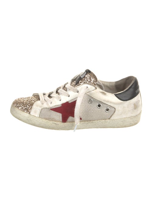 Golden Goose Leather Printed Sneakers