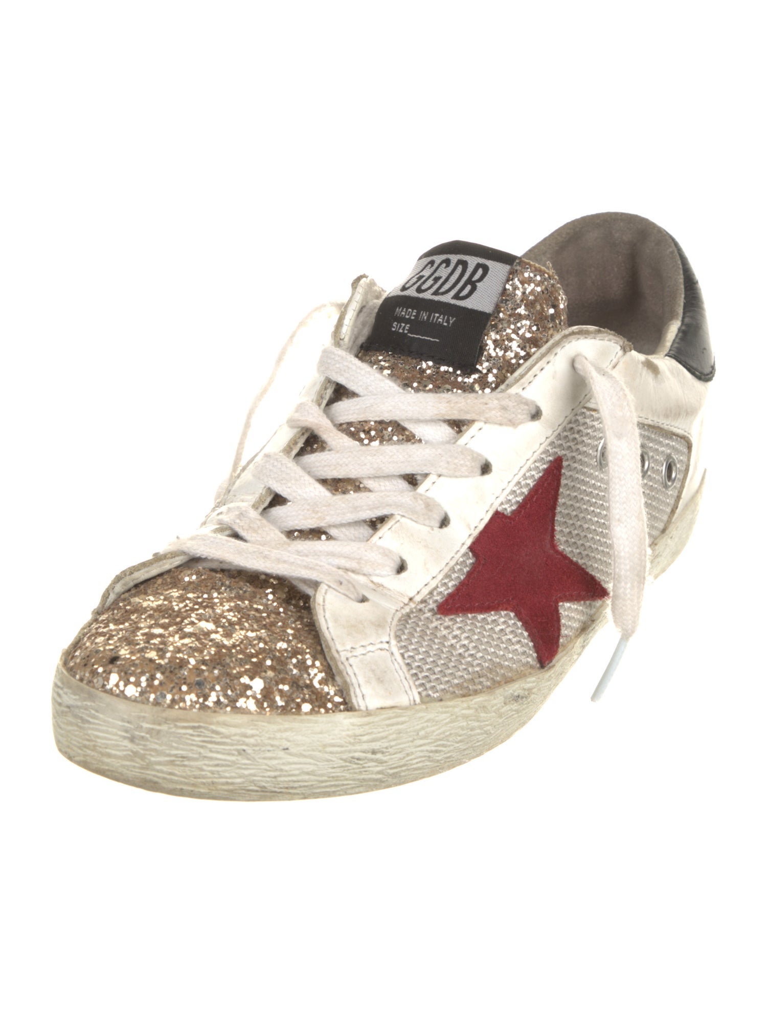 Golden Goose Leather Printed Sneakers