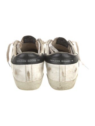 Golden Goose Leather Printed Sneakers