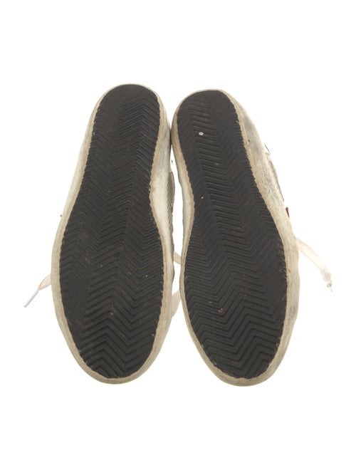 Golden Goose Leather Printed Sneakers