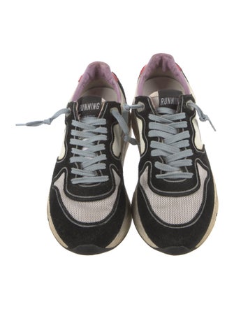 Golden Goose Suede Colorblock Pattern Athletic Sneakers