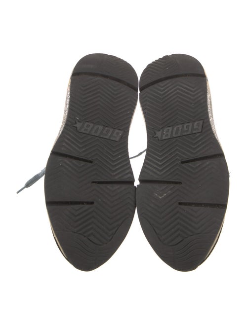 Golden Goose Suede Colorblock Pattern Athletic Sneakers