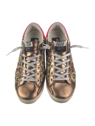 Golden Goose Ponyhair Animal Print Sneakers