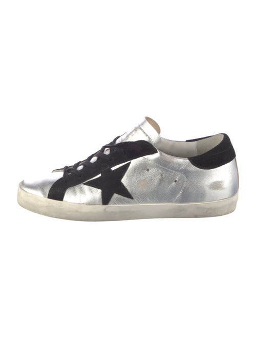 Golden Goose Leather Colorblock Pattern Sneakers