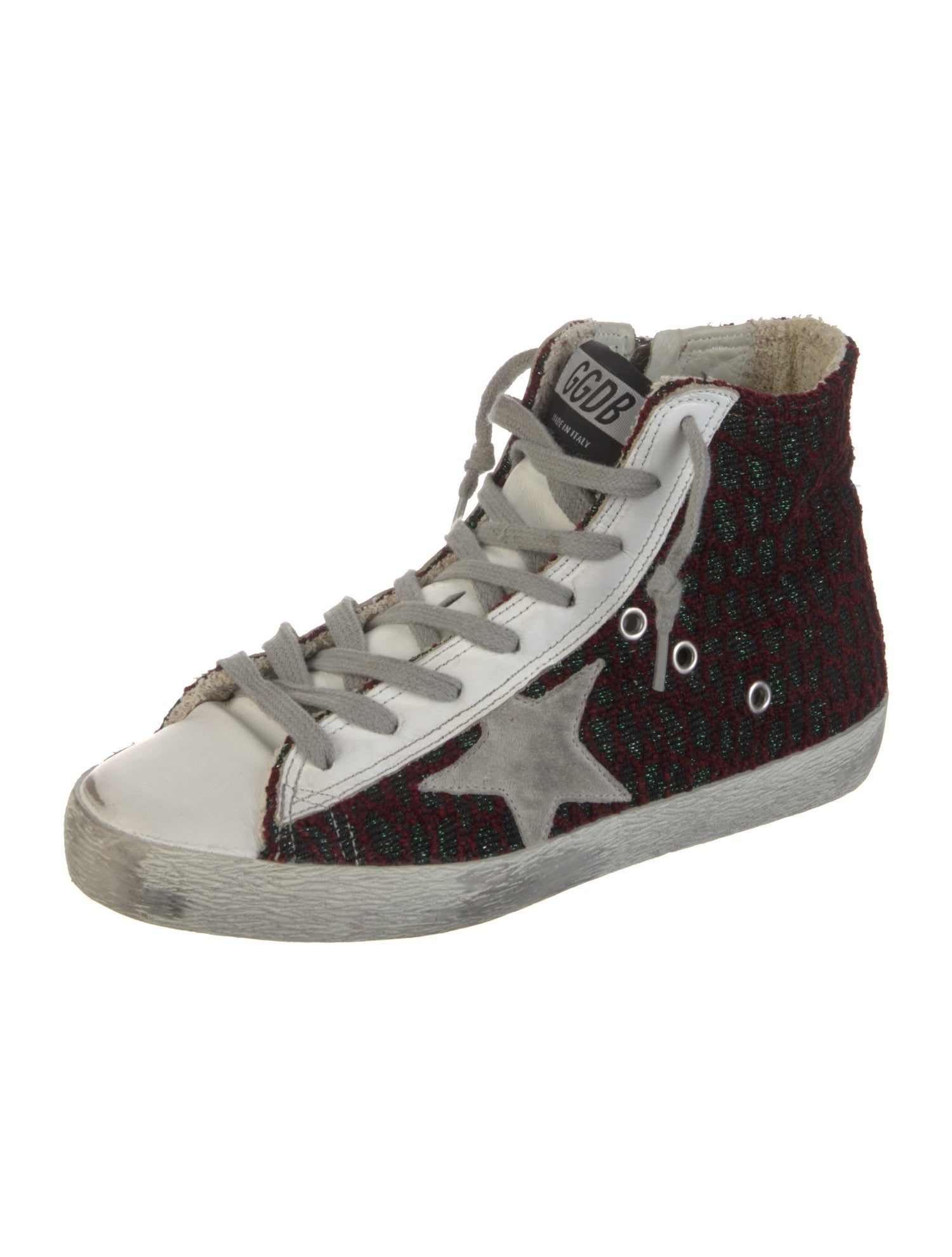 Golden Goose Colorblock Pattern Distressed Accents Sneakers