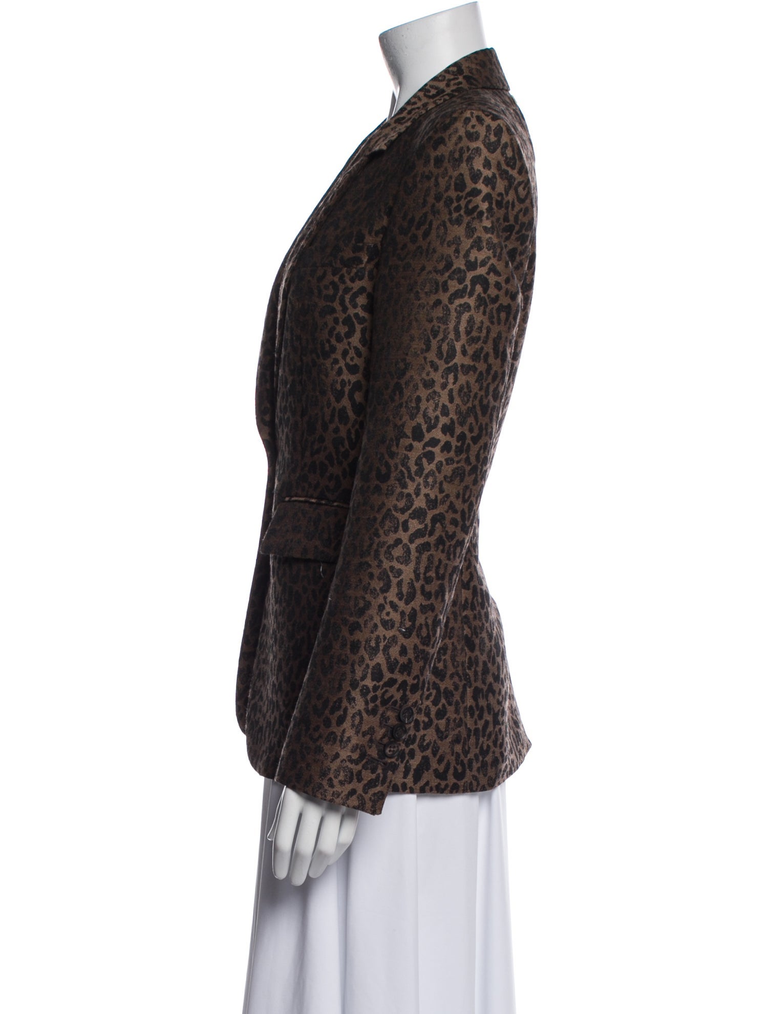 Golden Goose Virgin Wool Animal Print Blazer
