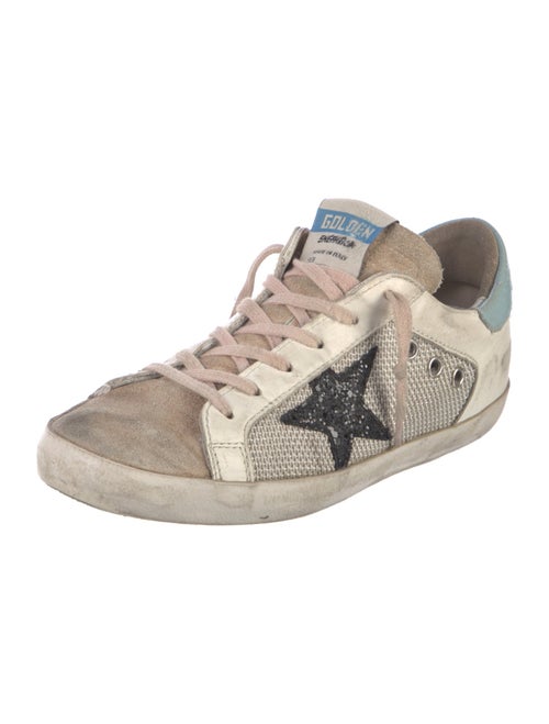 Golden Goose Leather Printed Sneakers