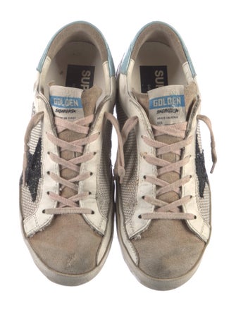 Golden Goose Leather Printed Sneakers