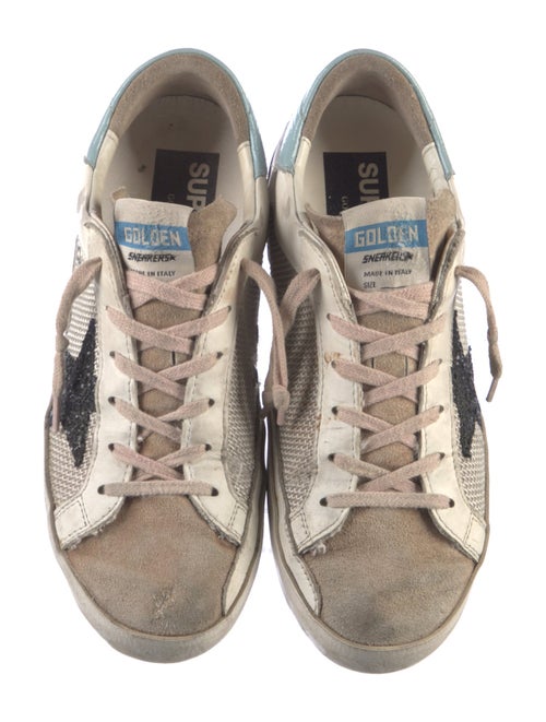 Golden Goose Leather Printed Sneakers