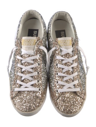 Golden Goose Glitter Colorblock Pattern Sneakers
