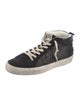 Golden Goose Leather Glitter Accents Sneakers