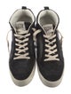 Golden Goose Leather Glitter Accents Sneakers