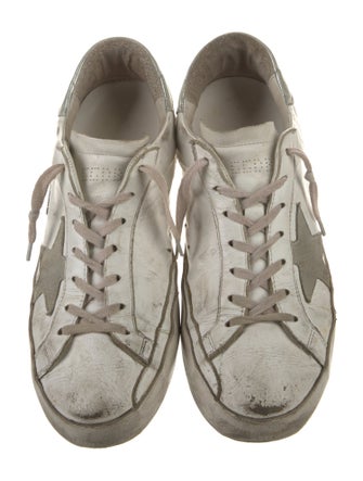 Golden Goose Leather Printed Sneakers
