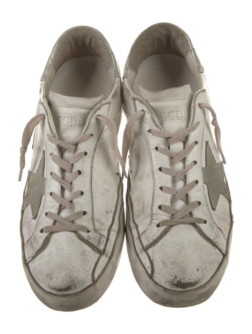 Golden Goose Leather Printed Sneakers