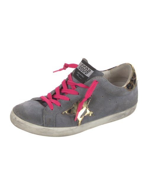 Golden Goose Suede Animal Print Sneakers