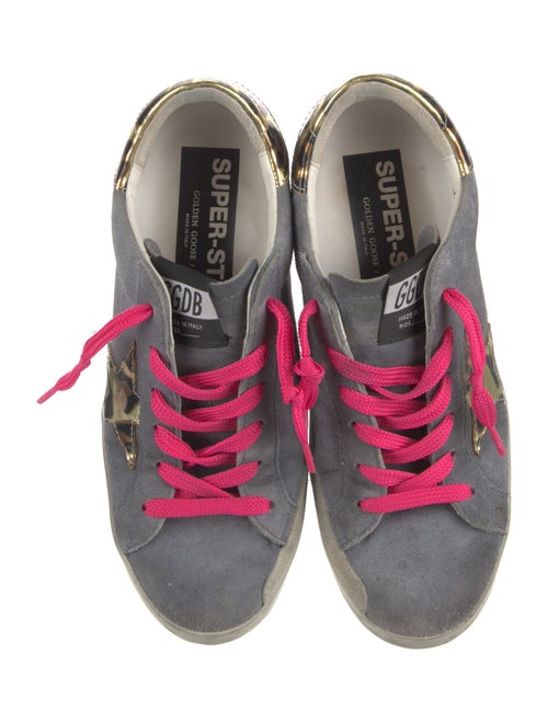 Golden Goose Suede Animal Print Sneakers