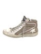 Golden Goose Suede Colorblock Pattern Sneakers