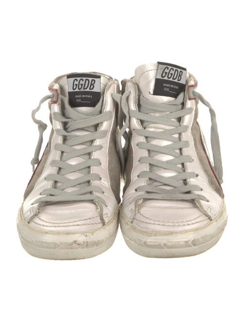 Golden Goose Suede Colorblock Pattern Sneakers