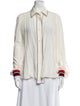 Golden Goose Silk Striped Button-Up Top