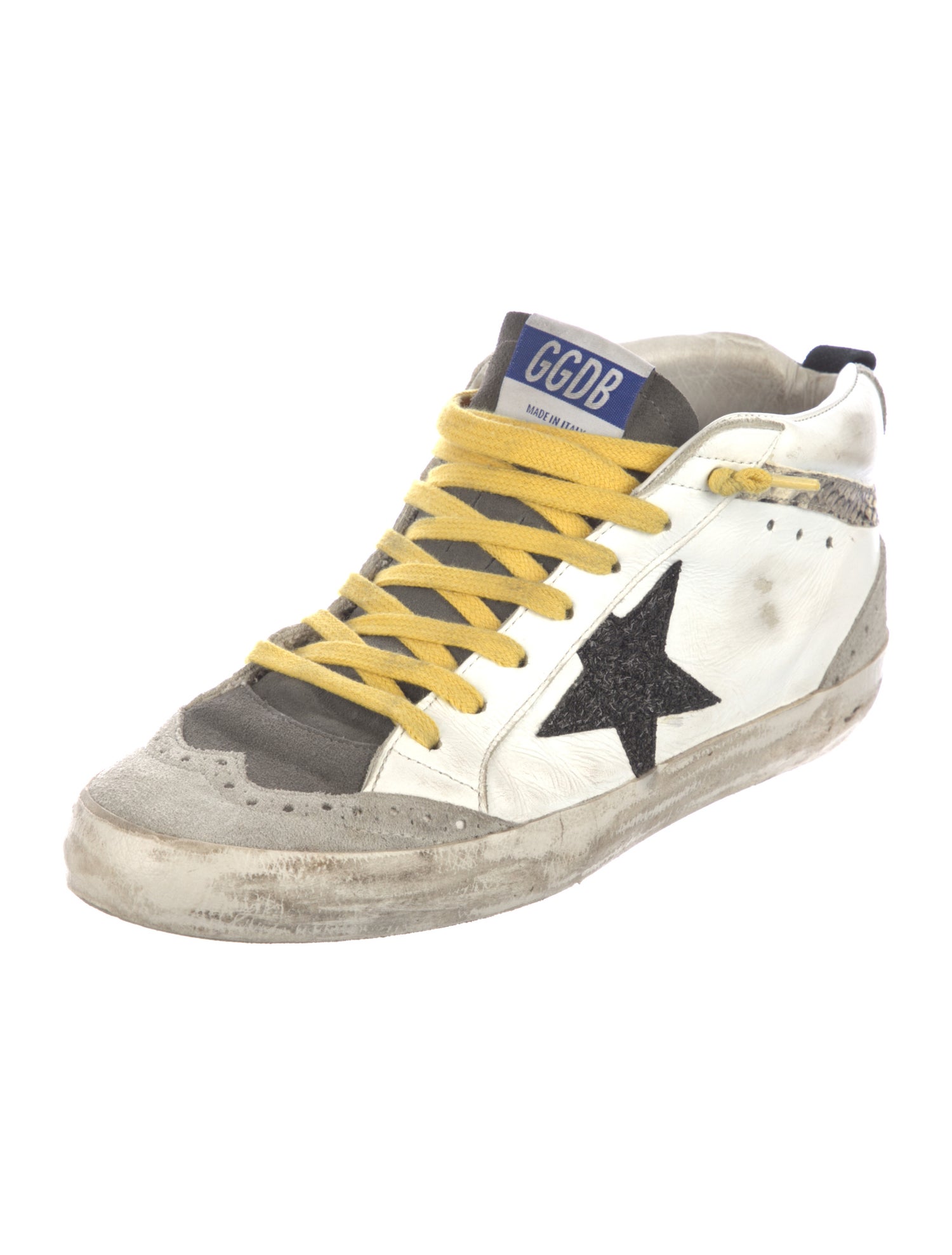 Golden Goose Leather Animal Print Sneakers
