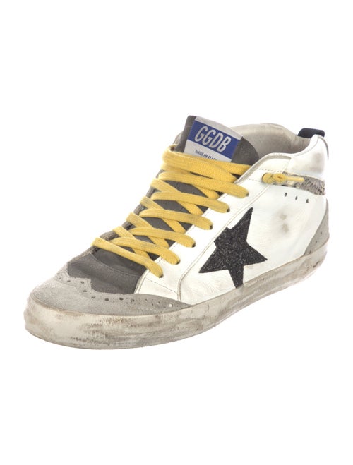 Golden Goose Leather Animal Print Sneakers