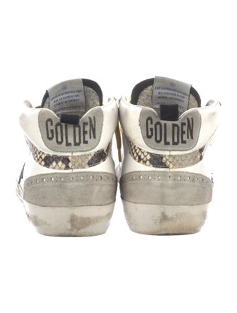 Golden Goose Leather Animal Print Sneakers