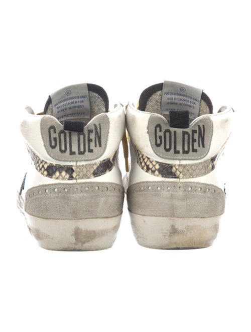Golden Goose Leather Animal Print Sneakers
