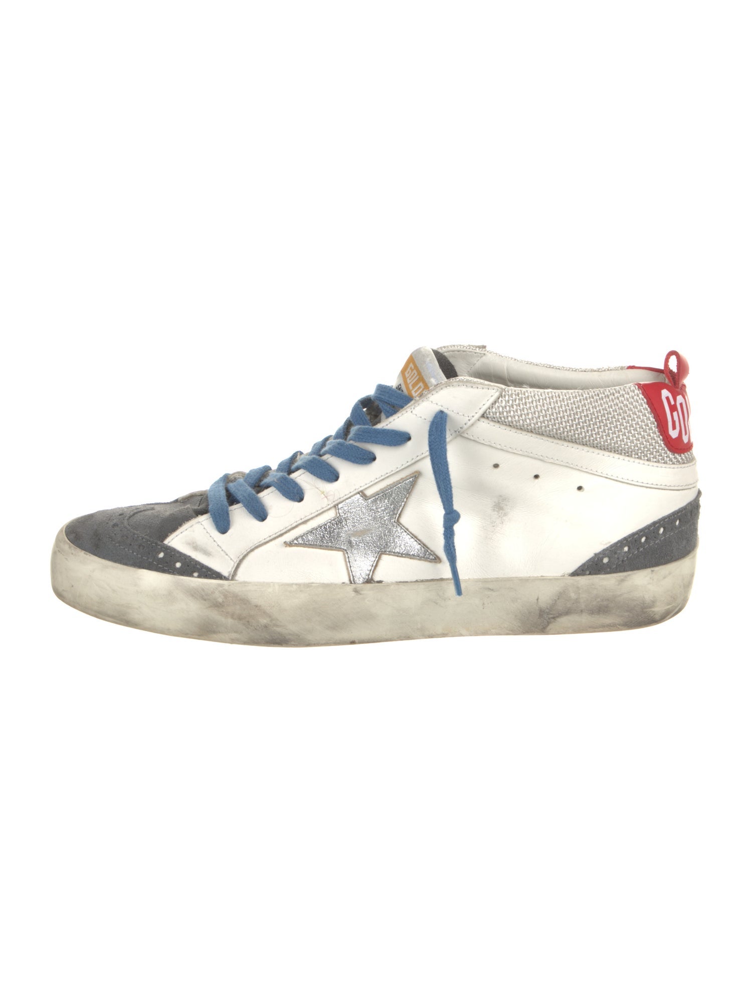 Golden Goose Leather Printed Sneakers