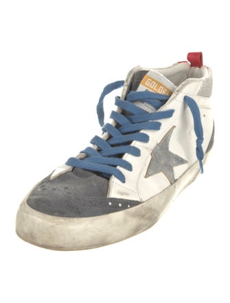 Golden Goose Leather Printed Sneakers
