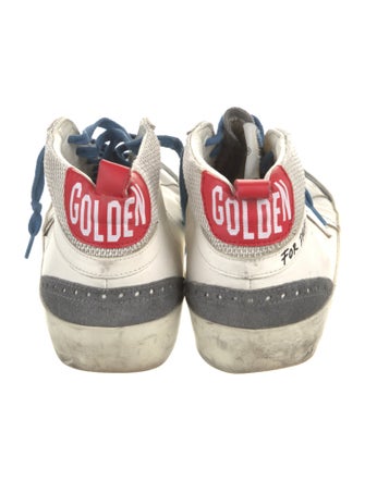 Golden Goose Leather Printed Sneakers