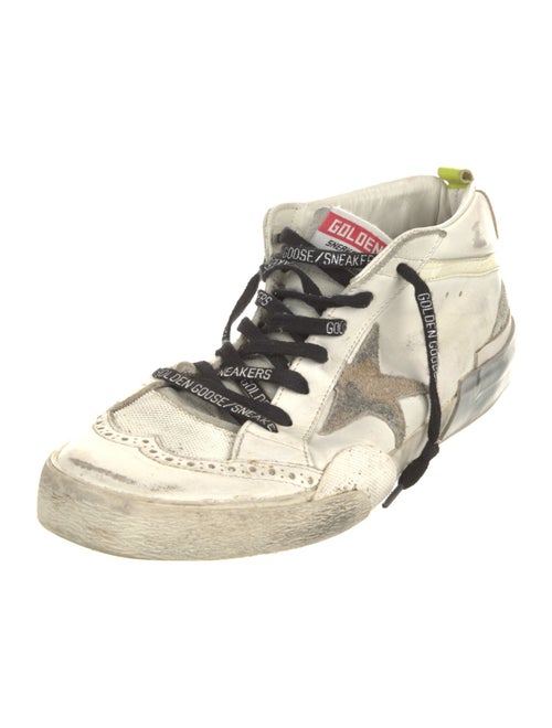 Golden Goose Leather Printed Sneakers