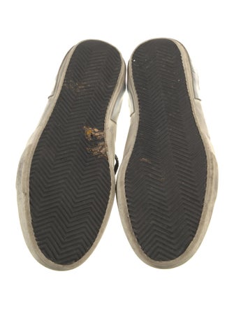 Golden Goose Leather Printed Sneakers