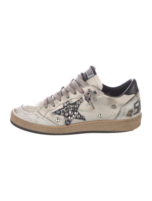 Golden Goose Leather Distressed Accents Sneakers