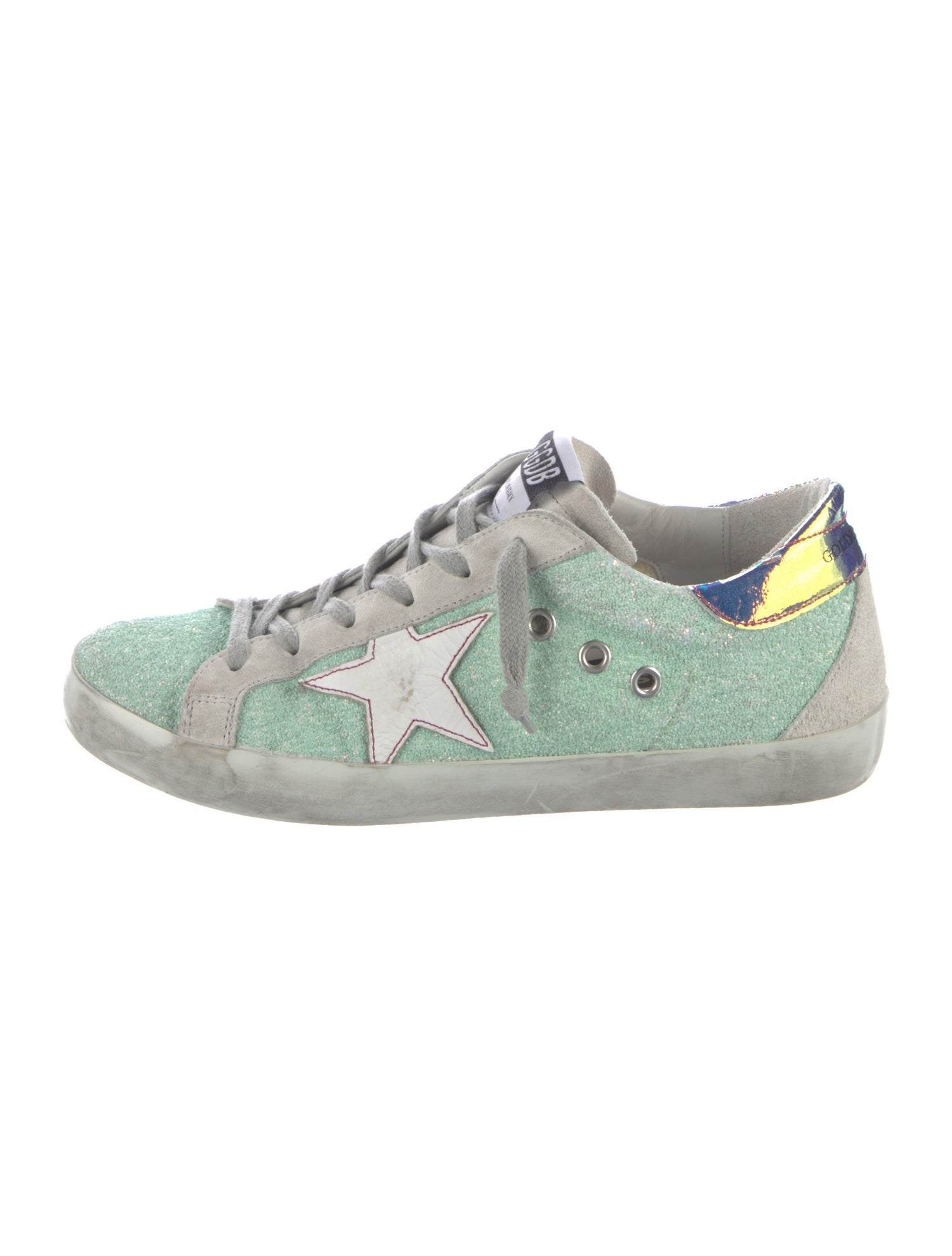 Golden Goose Glitter Printed Sneakers