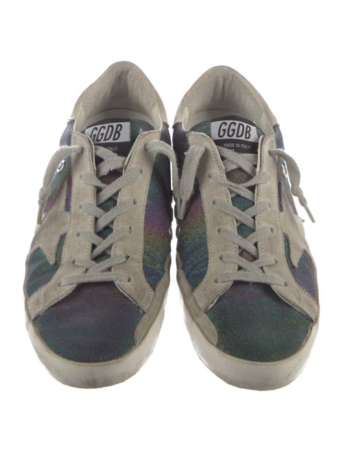 Golden Goose Glitter Colorblock Pattern Sneakers