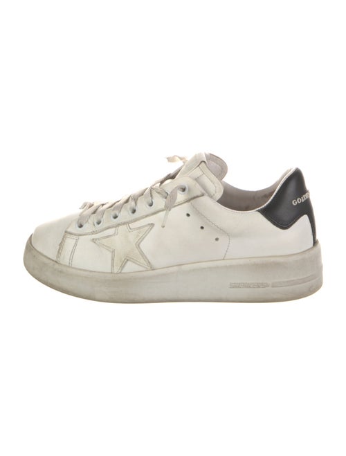 Golden Goose Leather Glitter Accents Sneakers