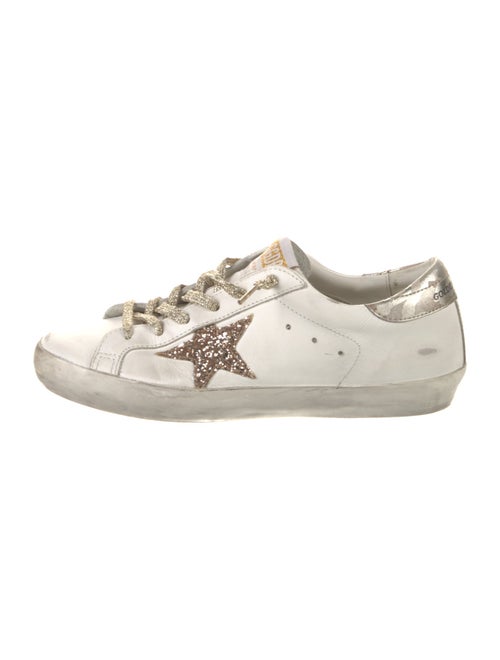 Golden Goose Leather Printed Sneakers